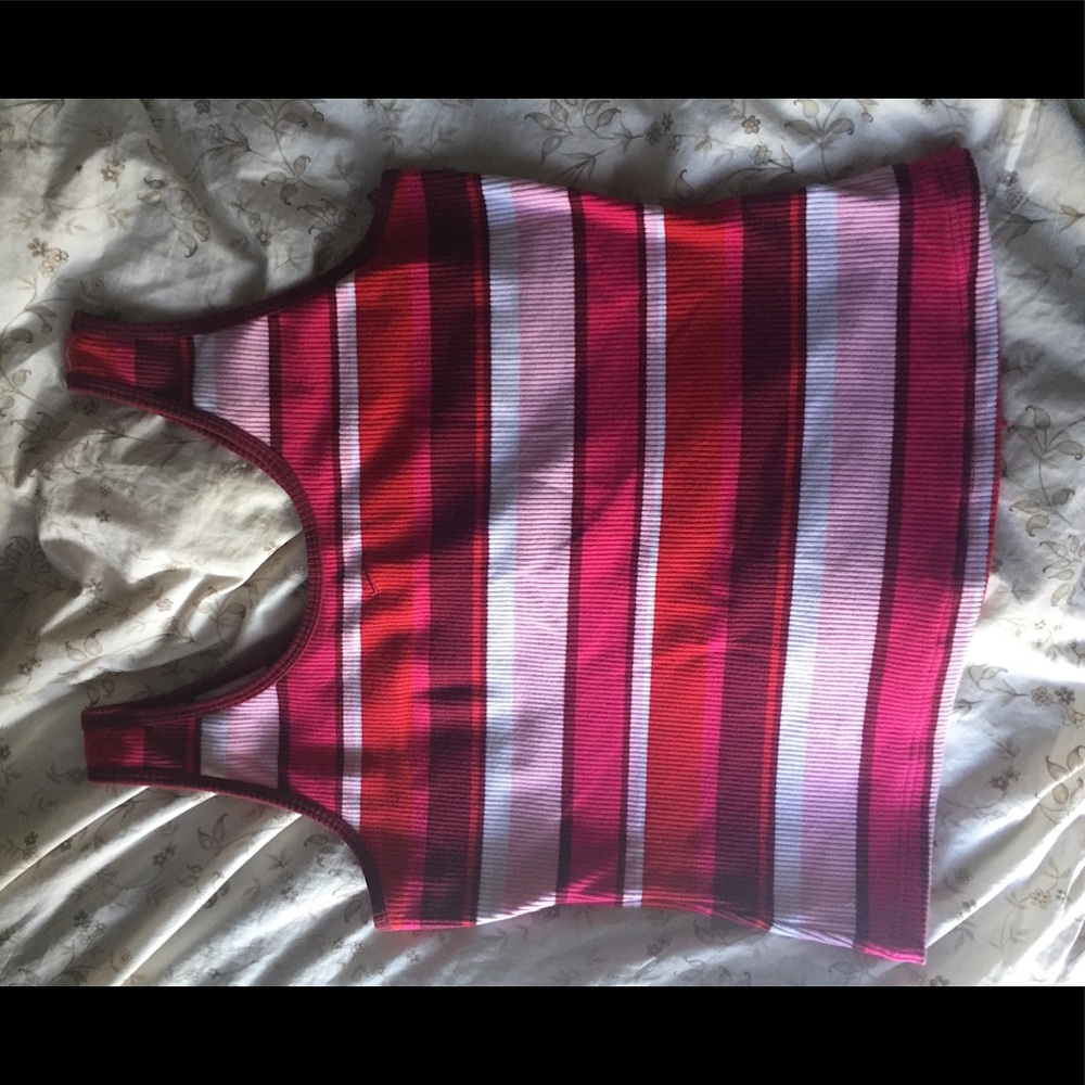 Horizontal striped Ribbed Tank Top